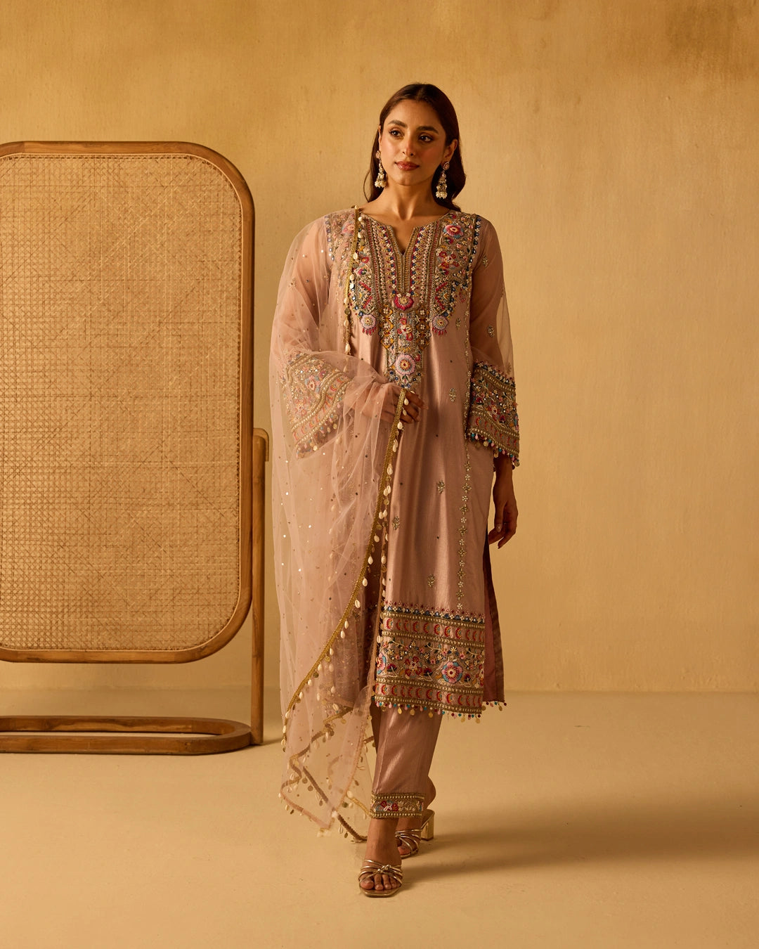 Sufi blush suit set