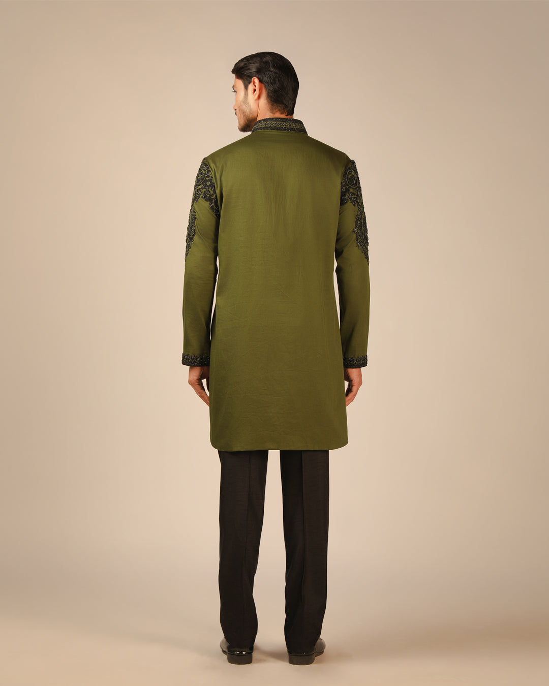 Zarveen Olive Embroidered Kurta Set